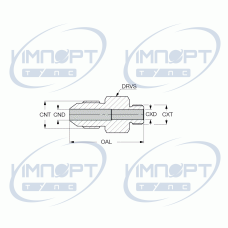 JHP NIPPLE 1/4NPT-7/16UNF
