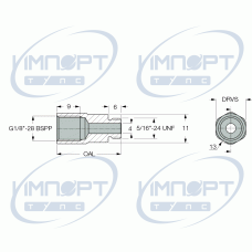JHP CONECTOR 5/16'-G1/8'